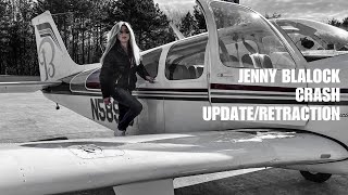 Jenny Blalock Beechcraft Debonair crash updateretraction [upl. by Douglass]