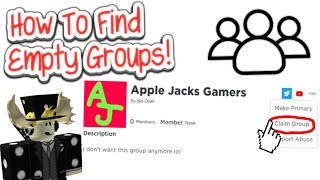 How to Find EMPTY Groups on Roblox 2023 [upl. by Aikemaj]