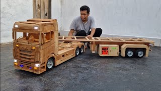 Membuat trailer truck  part 1  miniatur truk [upl. by Keram]