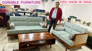 Durable Sheesham wood amp Soft Furnishing Furniture at Guaranteed Low Price  Solid wood Dining Sofa [upl. by Anej]