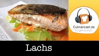 Lachs braten mit Haut  richtig knusprig und saftig [upl. by Drahser20]