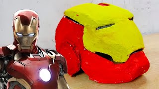 How to make Iron Man helmet from cardboard [upl. by Ennayhs]