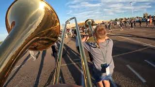 legacy high school marching band 2024 elementum 2nd trombone run [upl. by Lindi445]