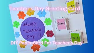 How to make Teachers Day Greeting Card Teachers Day Card  Teachers Day Craft ideas Easy DIY Card [upl. by Danyelle]