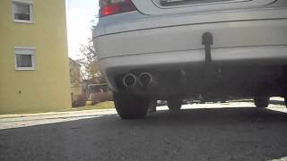 W203 200k mit sportauspuff Novus 2x76 exhaust sound nach 500km [upl. by Tabib]