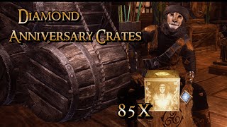 Opening 85 ESO Diamond Anniversary Crown Crates [upl. by Casar]