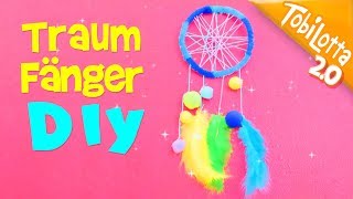 DIY Traumfänger basteln traumfänger knüpfen Kinderserie TobiLotta diy kinder165 [upl. by Aneras795]