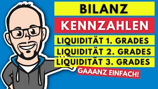 Bilanzkennzahlen  Liquidität 1 Grades 2 Grades und 3 Grades gaaanz einfach [upl. by Clapper]