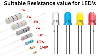 How many watt Resistor will be required for 3MM 5MM Led14W 12W 1W 2W [upl. by Laamak]