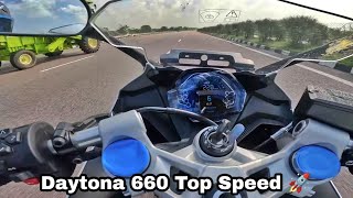 Triumph Daytona 660 Top Speed 🚀 [upl. by Rosalynd]