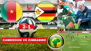 Cameroon vs Zimbabwe Live Stream Africa Afcon Qualifier Football Match Score Lions Highlights Direct [upl. by Hamirak691]