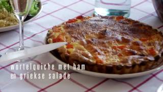 Falcon Ambassadeur Martine Wortelquiche met ham amp Griekse salade Teaser [upl. by Linkoski]