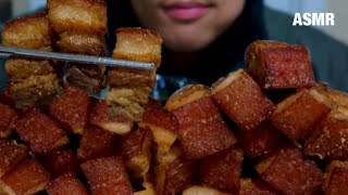 Crispy pork belly mukbang  Lechon kawali Mukbang  eating sounds  no talking  ASMR [upl. by Aip]