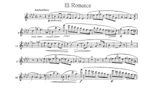 Widor  Suite Op 34 III Romance ♩78 Andantino Flute amp Piano midi [upl. by Aillemac]