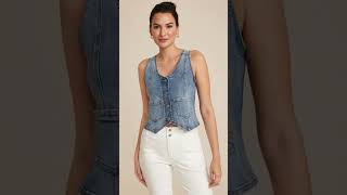 denim vest outfit ideas [upl. by Buller]