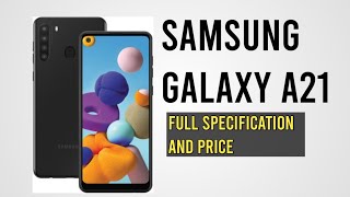 Samsung galaxy A21 Full specification  features and price [upl. by Eltsryk]