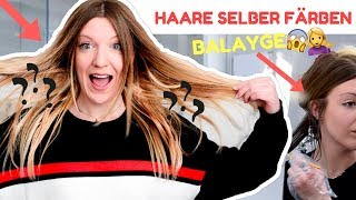 Haare GÜNSTIG FÄRBEN  statt 150€ nur 10€  Balayage DIY BLOND l Kathinska [upl. by Nohsed141]