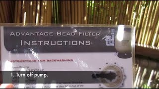 Instructions for backwashing Advantage Bead Filter [upl. by Ariahay]