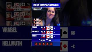 HE FINDS KK IN A VERY GOOD SPOT 😲 Hellmuth PokerStars [upl. by Scherman]