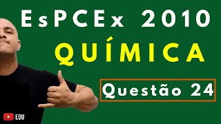 EsPCEx 2010  Tema BALANCEAMENTO OXIRREDUÇÃO  Questão 24 Química [upl. by Harwilll]