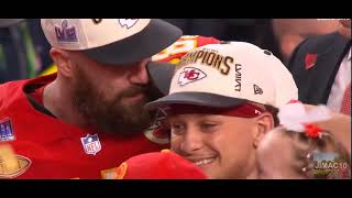 Trophy Presentation Trophy Ceremony Superbowl 58 Travis Kelce gets some sugar from Taylor Swift [upl. by Cherice]