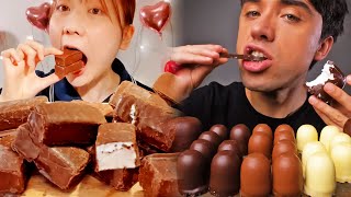 MukBeelicious Chocolate Marshmallow Bites Mukbang Compilation [upl. by Mcgurn225]