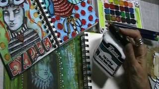 Pam Carrikers Mixed Media Adhesive by Derivan Matisse Product Demo [upl. by Beichner]