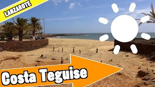 Costa Teguise Lanzarote Spain Tour of beach and resort [upl. by Eiryt]