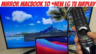 Mirror Macbook to New LG Smart TV  Airplay Wireless Connection [upl. by Alrahs]