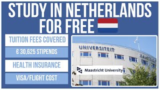 Maastricht University Fully Funded Masters Scholarship 2025  €30625 Stipend Visa Flights amp More [upl. by Pail934]