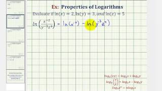 Ex 2 Evaluate a Natural Logarithmic Expression Using the Properties of Logarithms [upl. by Darrel]