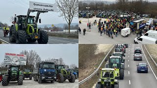 🚨 Bauerndemo 🚓  Protestaktion Kelheim  B16  Abensberg  12012024 [upl. by Weixel88]