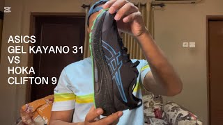 Komparasi Asics Gel Kayano 31 VS Hoka Clifton 9 hoka asics clifton9 gelkayano31 [upl. by Chow92]