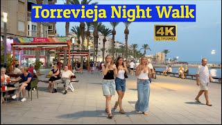 Torrevieja Costa Blanca Spain Nighttime Walking Tour Heading to the Promenade October 2023 4K [upl. by Aisinoid]