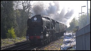 Morning Bulleid  34046 34052 heads the Royal Wessex  080417 [upl. by Llebpmac]