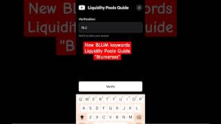 New BLUM keywords Liquidity Pools Guide quotBlumersssquot blumkeywords blum code [upl. by Leahcimnaes]