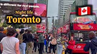 Canada Toronto 🇨🇦 Downtown walking tour Night life [upl. by Derwin679]