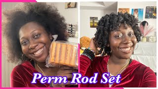 First Attempt at a Perm Rod Set  Type 4 Hair [upl. by Bahe]