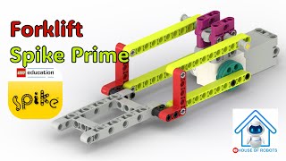 Forklift Spike Prime Lifting Mechanism arm Elevator with steps houseofrobots lego legorobotics [upl. by Eenaffit]