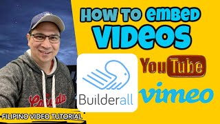 How to Embed Youtube And Vimeo Videos on Builderall Website  Filipino Video Tutorial [upl. by Babcock601]