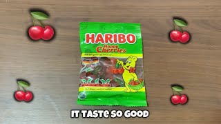 Haribo Happy Cherries Taste Test  Unwrapping  Sweet Gummy Candy [upl. by Ehrman680]