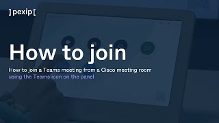 How to join a Teams meeting from a Cisco meeting room using the Teams icon on the panel [upl. by Kehsihba]