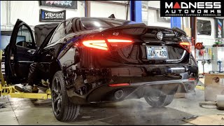 MADNESS Giulia Exhaust Sound  Alfa Romeo Monza Catback Install [upl. by Aimik287]