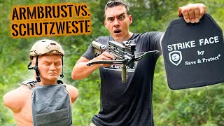 120LBS Zugkraft Armbrust vs Schutzwesten Überraschendes Ergebnis beim Test  Survival Mattin [upl. by Figone]