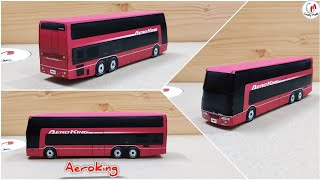 How To Make A Paper Bus  Diy Paper Bus At Home  Fuso Aeroking bus  PaperCraft Bus [upl. by Stedt544]