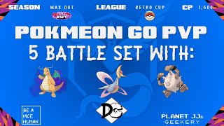 Pokémon GO PvP  Retro Cup 5 Rounds  Dragonite S  Cresselia  Primeape [upl. by Zuleika]