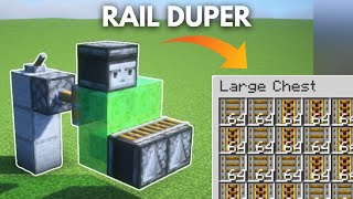 INFINITE Rail Duplicator in Minecraft 120 Tutorial Working Glitch [upl. by Tergram]