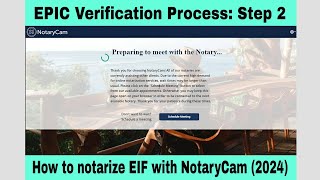 EPIC Verification  NotaryCam ECFMG  How to notarize EPIC Identification Form with NotaryCam [upl. by Knight]