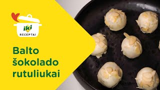 Balto šokolado rutuliukai – tikras žiemos desertas 👩‍🍳 RECEPTAS 👨‍🍳 [upl. by Nedearb401]