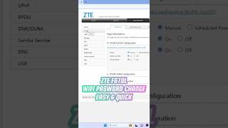 ZTE F670L Wifi Password Change wifi zte wifipassword [upl. by Imoian]